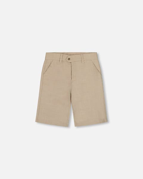 Boy's Slant Pocket Bermuda Shorts Light Taupe