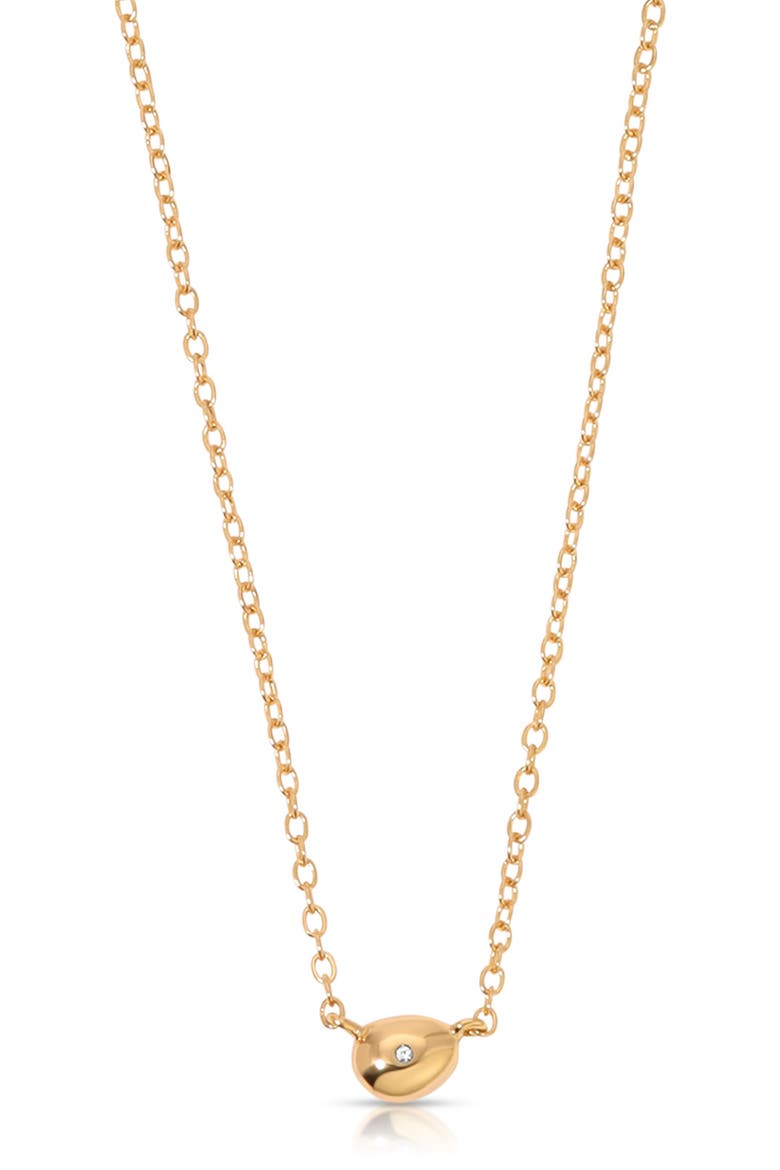 Polished Pebble Pendant Necklace, Alternate, color, GOLD