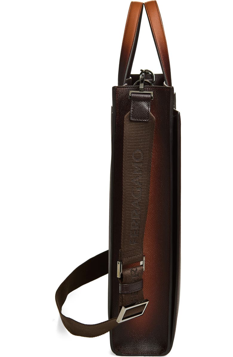 FERRAGAMO Trading Gancio Leather Tote, Alternate, color, New Cognac Testa Di Moro Dark