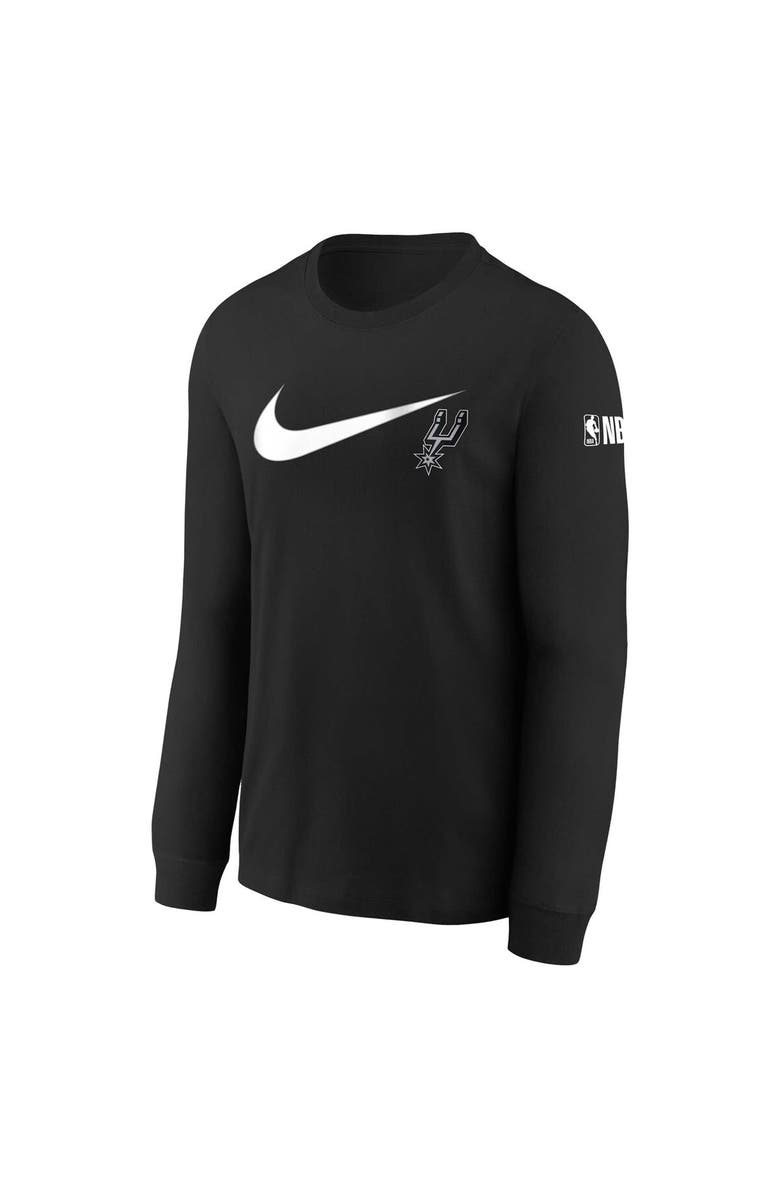 Nike Youth Nike Black San Antonio Spurs Swoosh Long Sleeve T-Shirt, Alternate, color, 