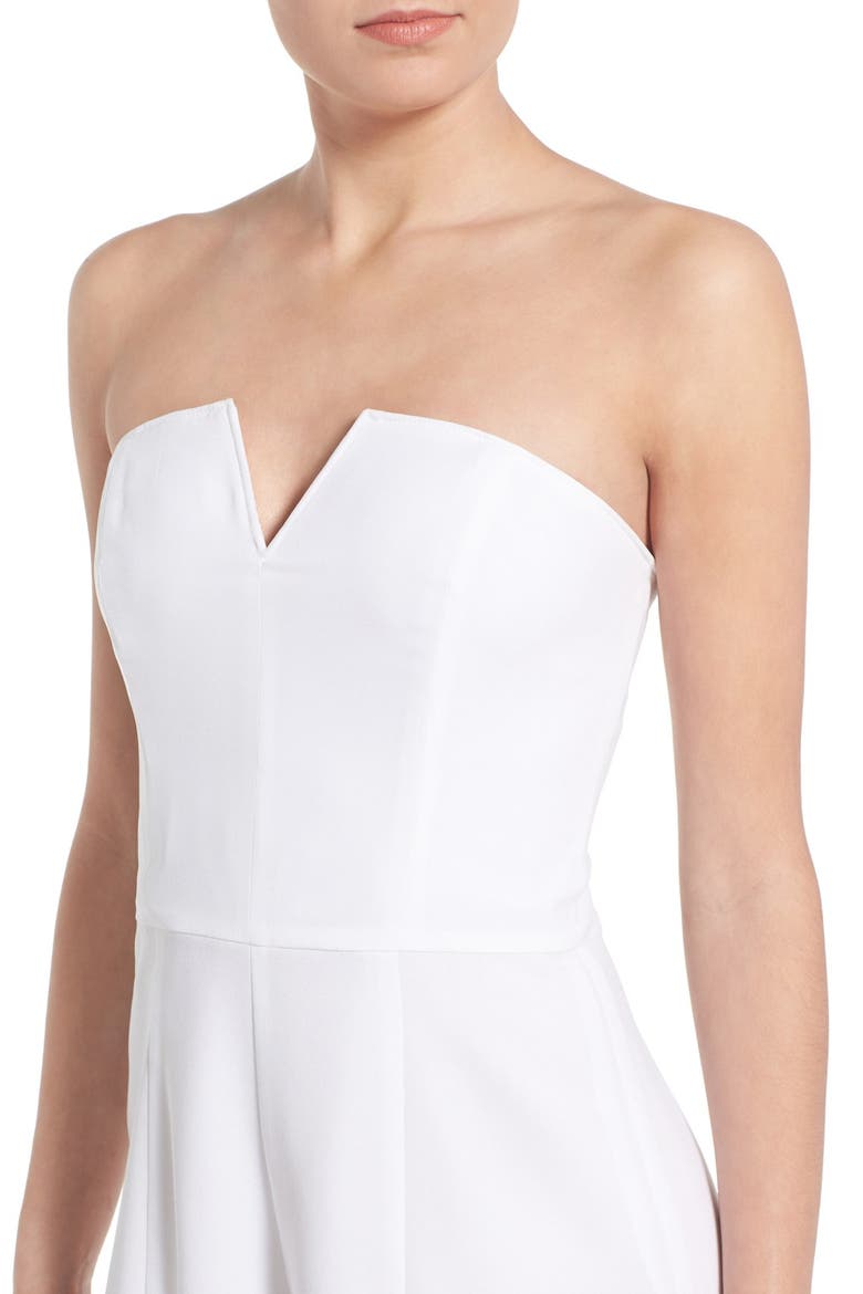 Strapless Romper, Alternate, color, WHITE