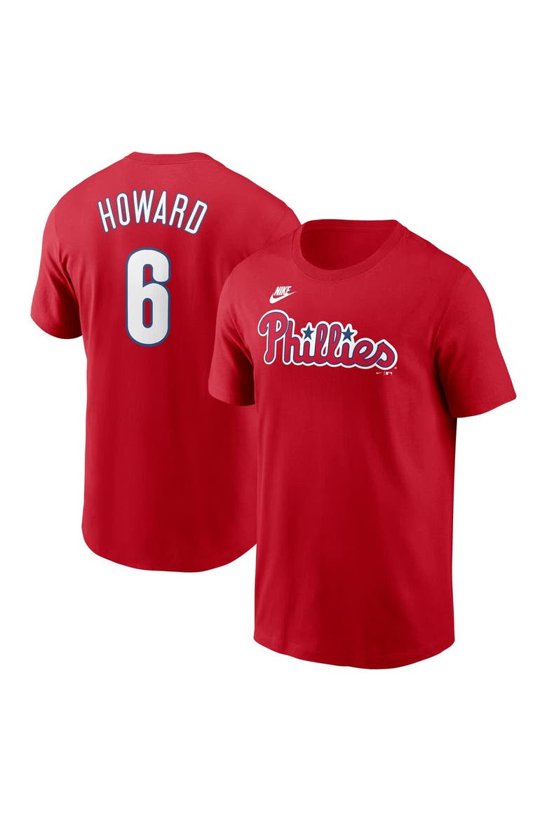 Men's Nike Ryan Howard Red Philadelphia Phillies Fuse Name & Number T-Shirt, Alternate, color, Red