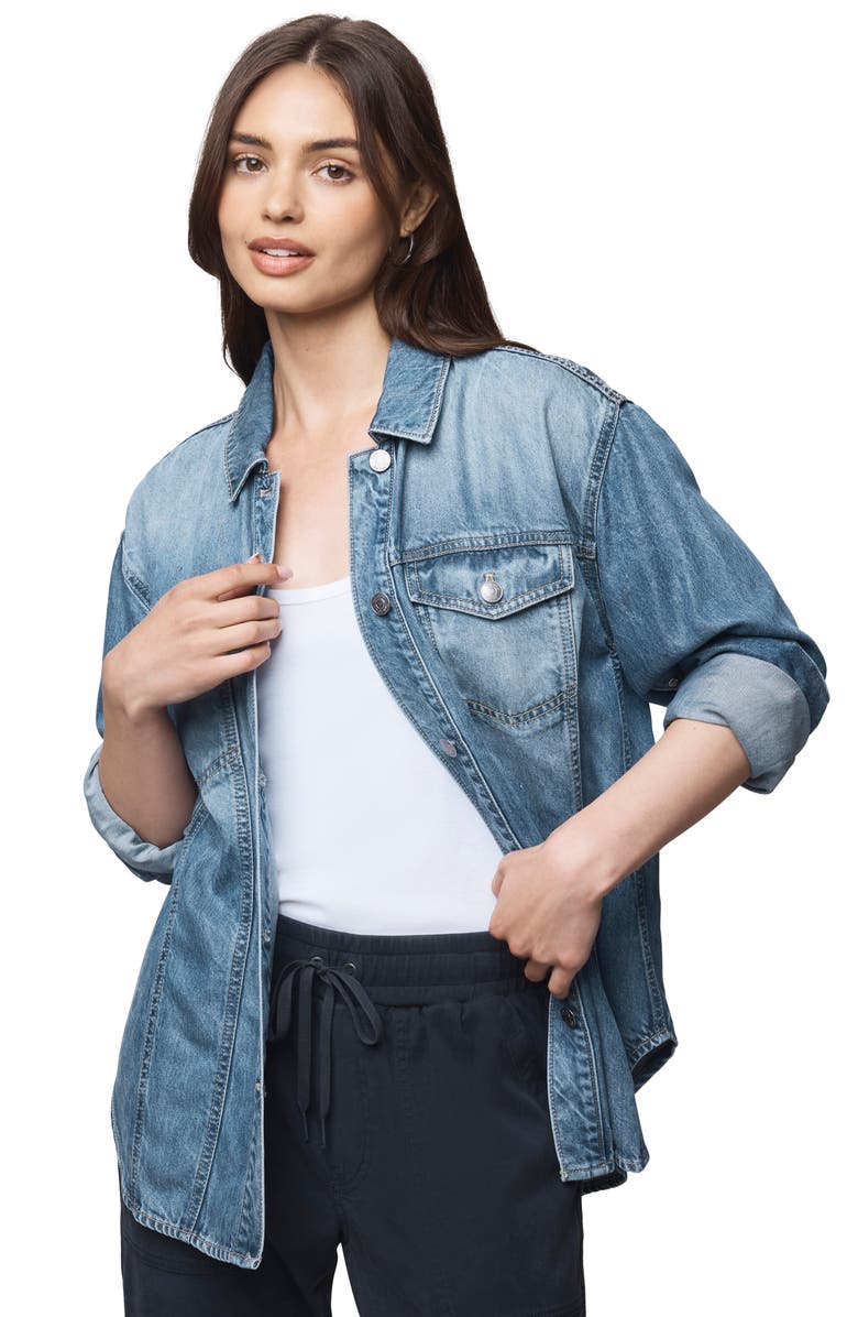 Splendid Denim Shacket, Alternate, color, Indigo