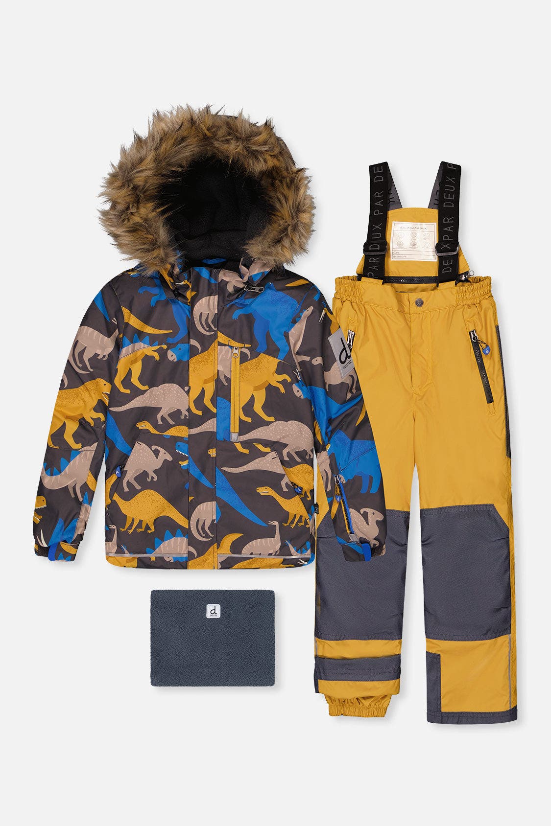 selected Grey and Blue Dinosaur Print