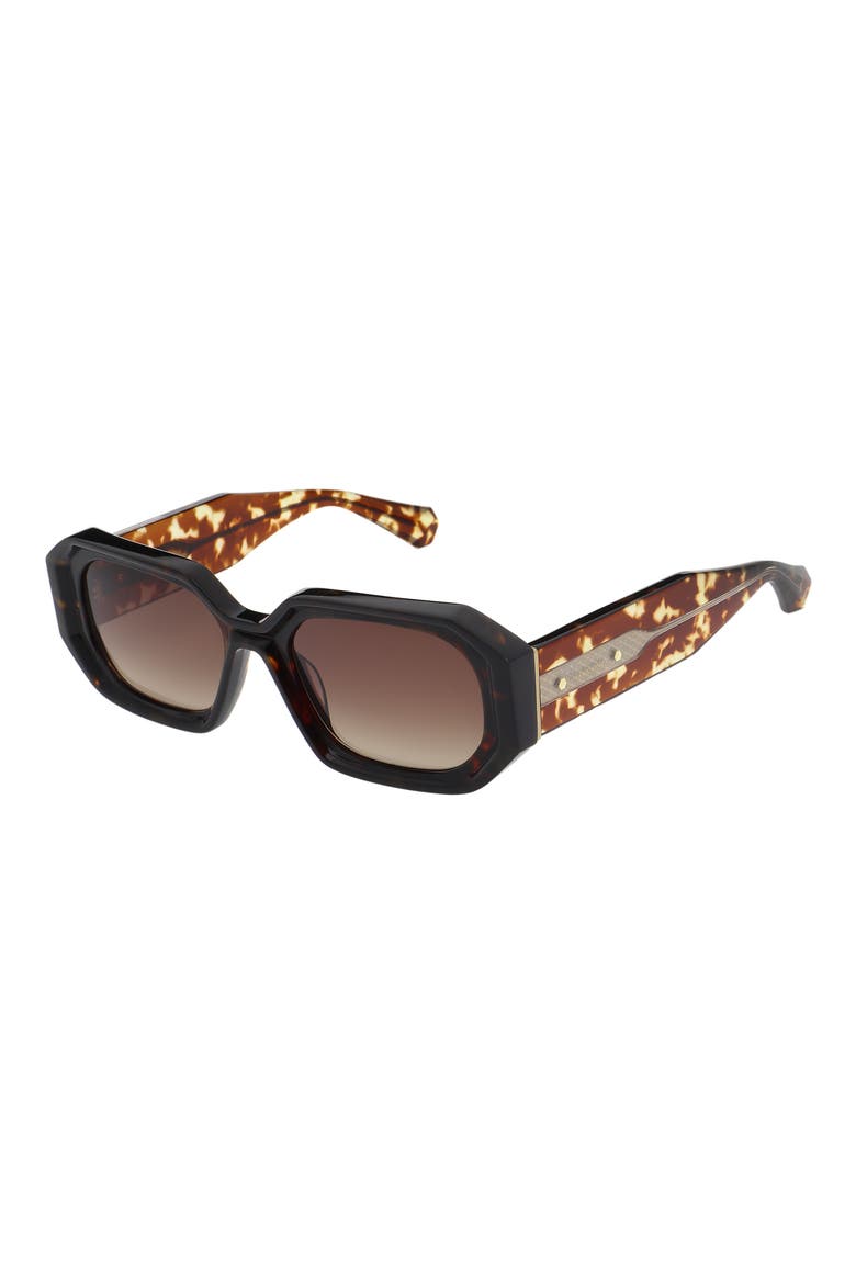 Joanie 54mm Rectangular Sunglasses, Alternate, color, DARK TORTOISESHELL