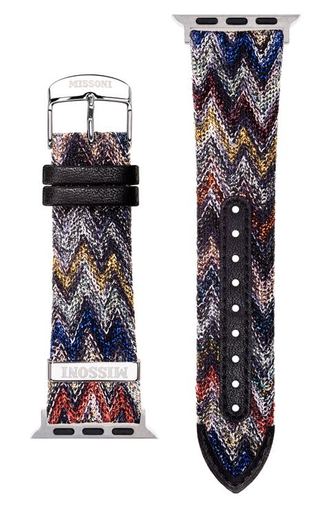 Authentic Zigzag Knit 24mm Apple Watch® Watchband