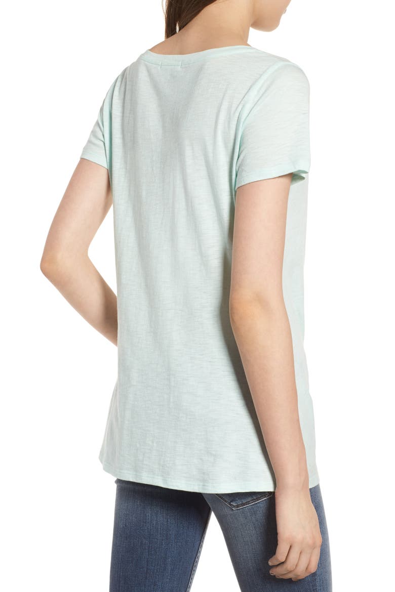 Twist Front Tee, Alternate, color, GREEN LILY