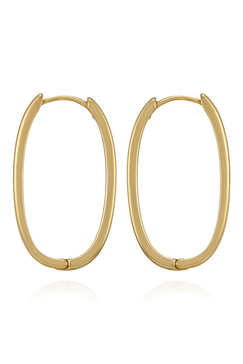 Oval Hoop Earrings, Alternate, color, GOLD TONE
