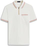 Bugatchi Quarter Zip Pocket Polo
