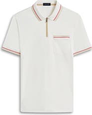 Bugatchi Quarter Zip Pocket Polo