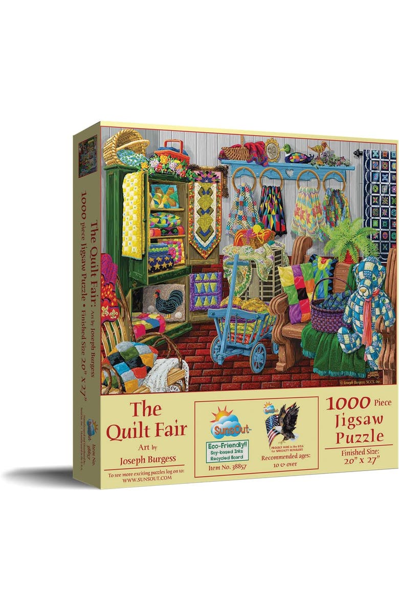 Sunsout The Quilt Fair 1000 piece Jigsaw Puzzle for Adults, Main, color,