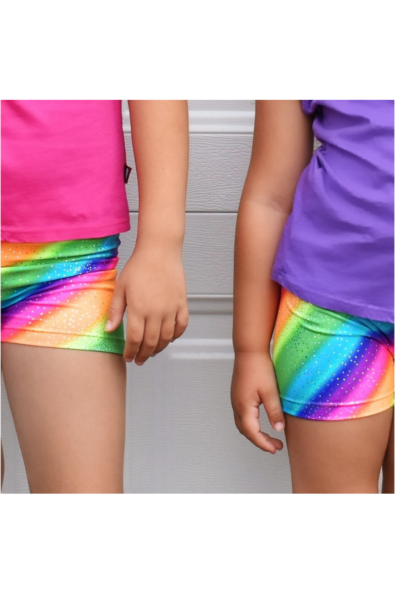 Baby Girls Printed Novelty Bike Shorts, Alternate, color, Gold Sparkly Shimmer