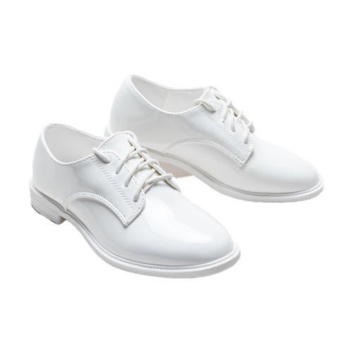 Moustache Derby Shoes In White