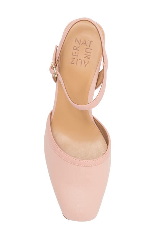 Naturalizer Wave Square Toe Ankle Strap Pumps In Cameo Blush Pink
