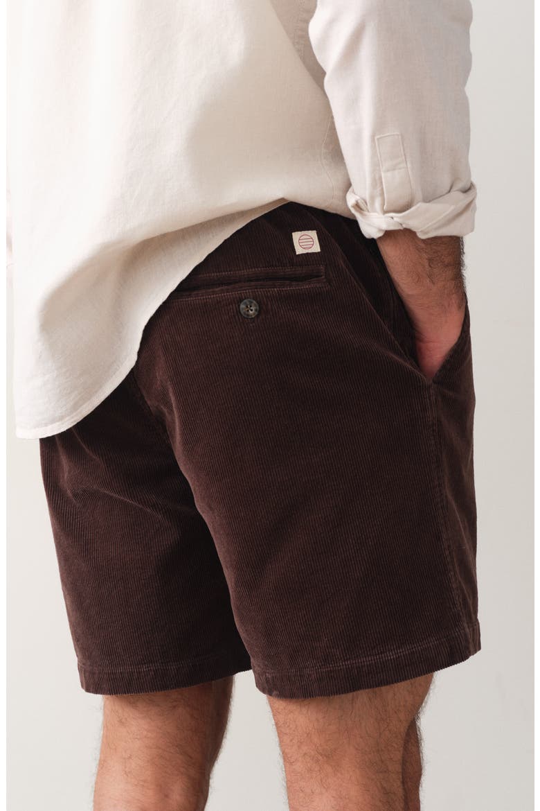 Saturday Corduroy Shorts, Alternate, color, DARK BROWN
