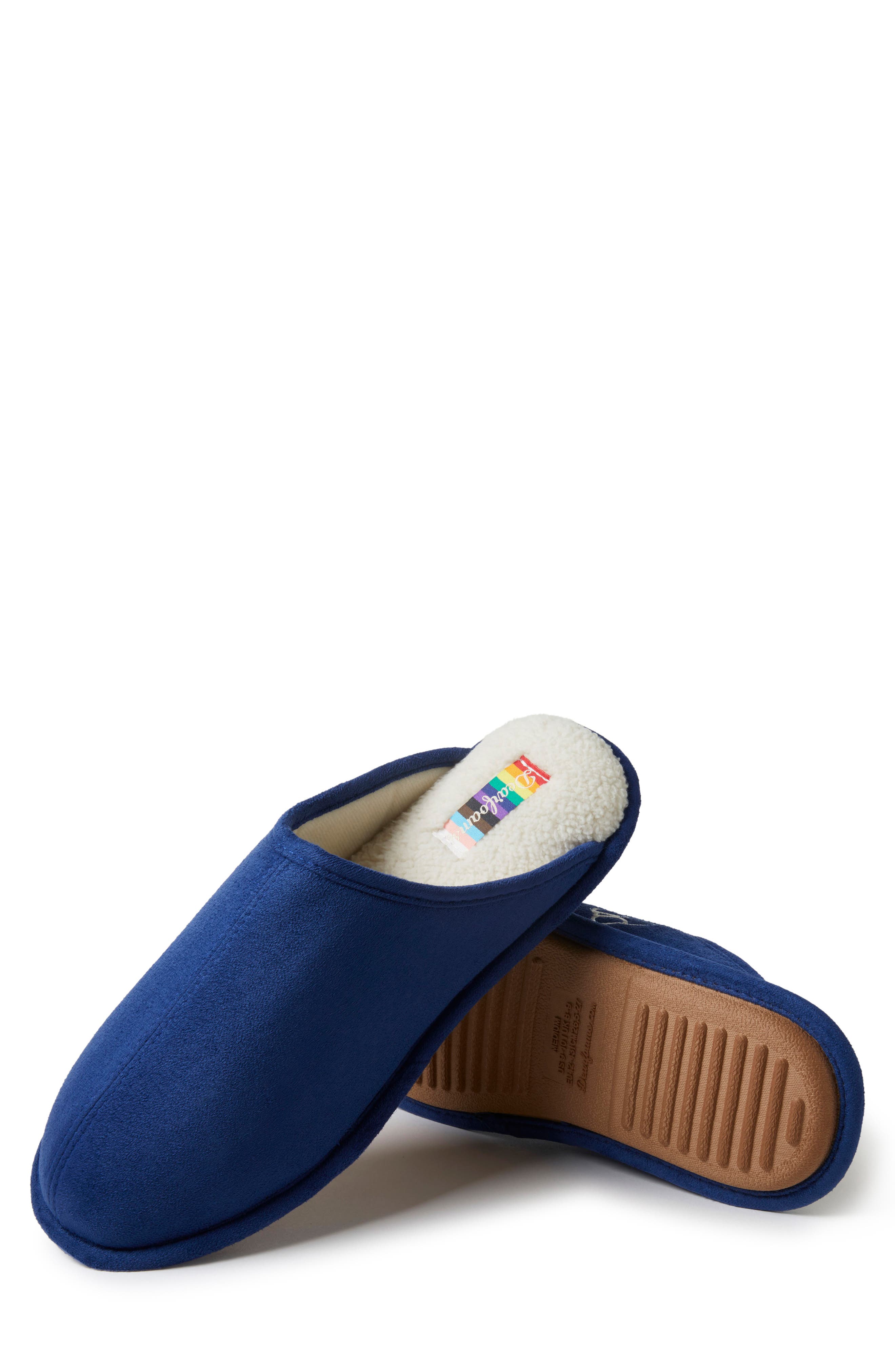 Riley Pride Scuff Slipper, Alternate, color, BLUE