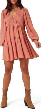 Nobody's Child Marley Long Sleeve Babydoll Minidress