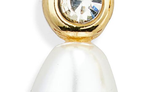 Baublebar Faux Pearl & Cubic Zirconia Linear Drop Earrings In Gold