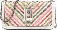 KARL LAGERFELD PARIS Kosette Chevron Raffia Shoulder Bag