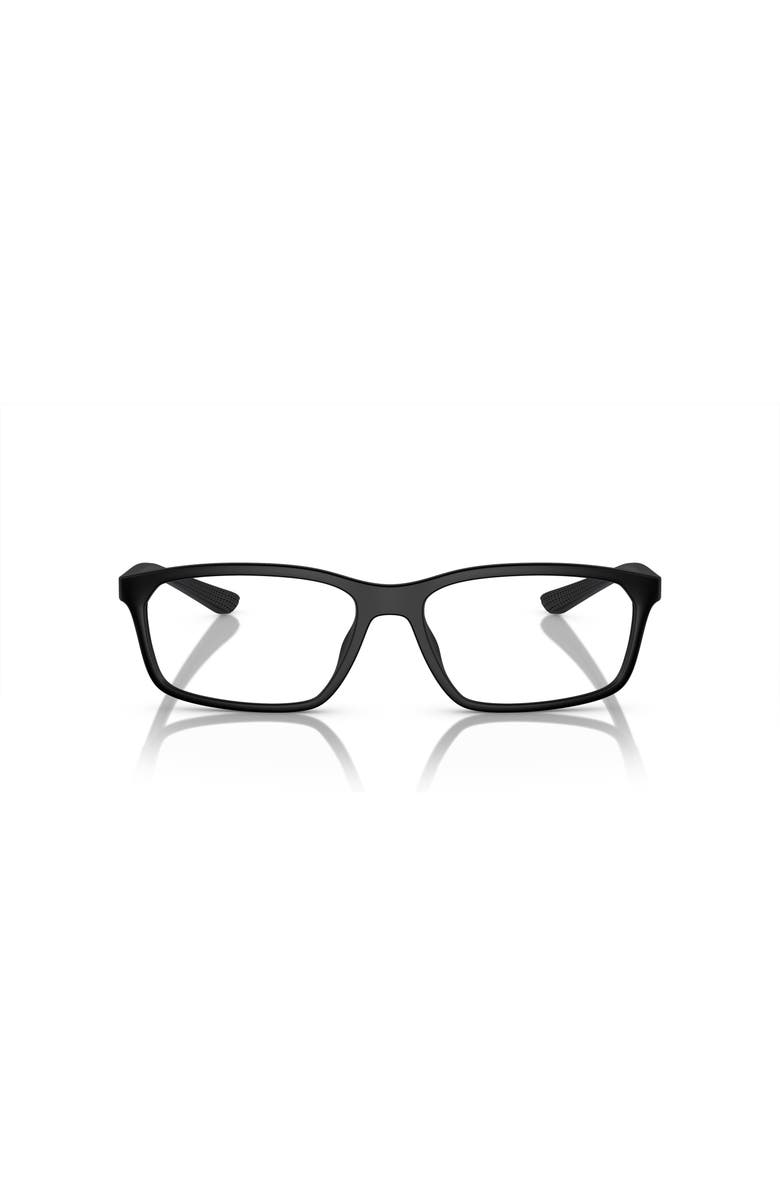 Armani Exchange 56mm Rectangle optical glasses, Alternate, color, Black