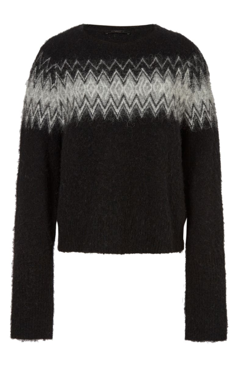 AllSaints Clyde Wool & Alpaca Sweater, Alternate, color, Black
