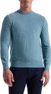 Bugatchi Basketweave Stitch Merino Wool Sweater