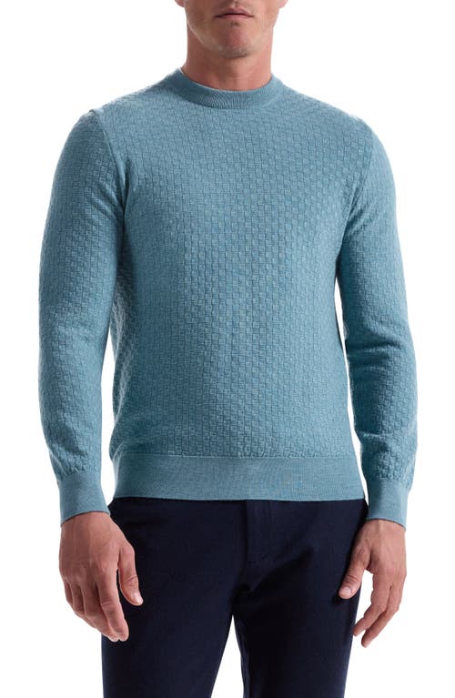Bugatchi Basketweave Stitch Merino Wool Sweater In Green