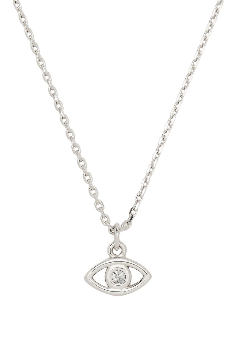 you're a gem evil eye pendant necklace, Main, color, SILVER