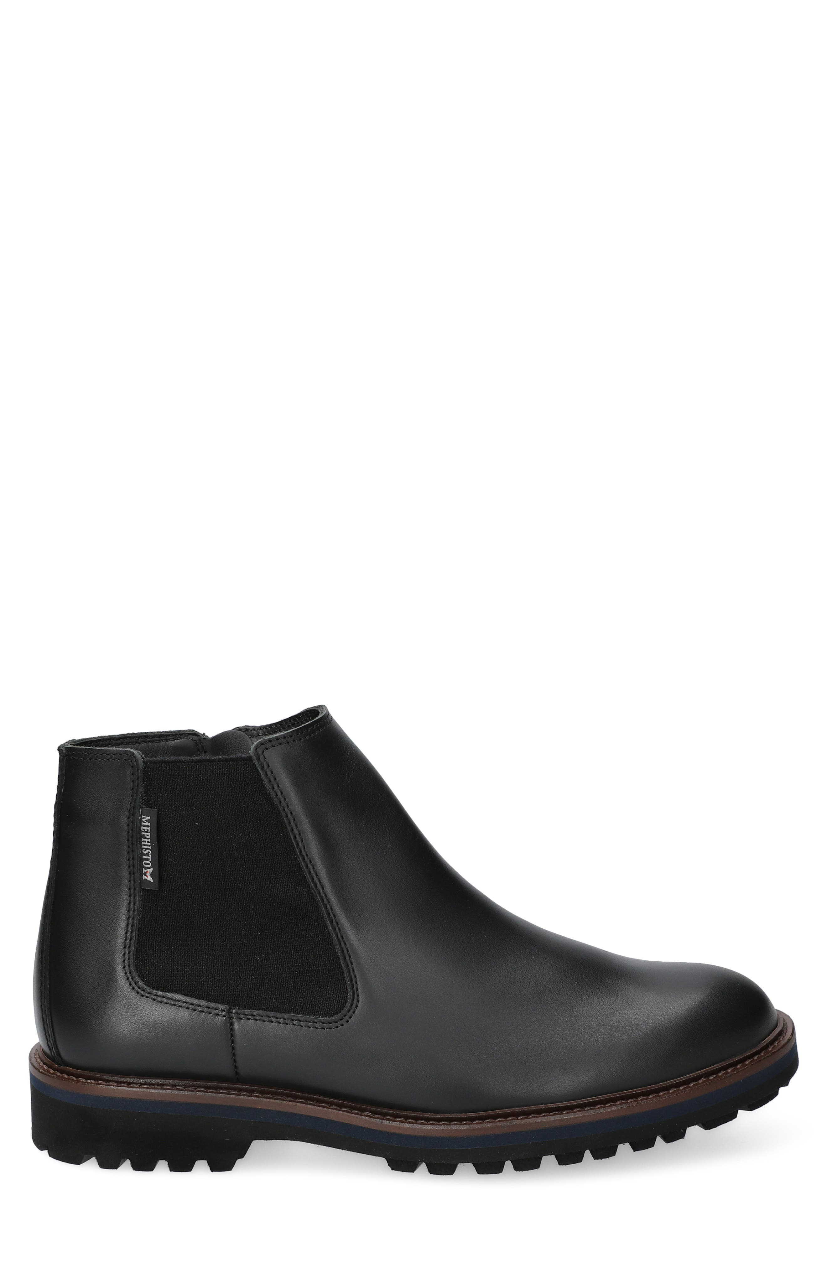 Bayard Leather Chelsea Boot, Alternate, color, BLK ANT 8800