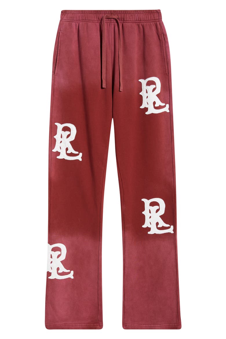 Logo Appliqué Sweatpants, Alternate, color, WASHED MAROON