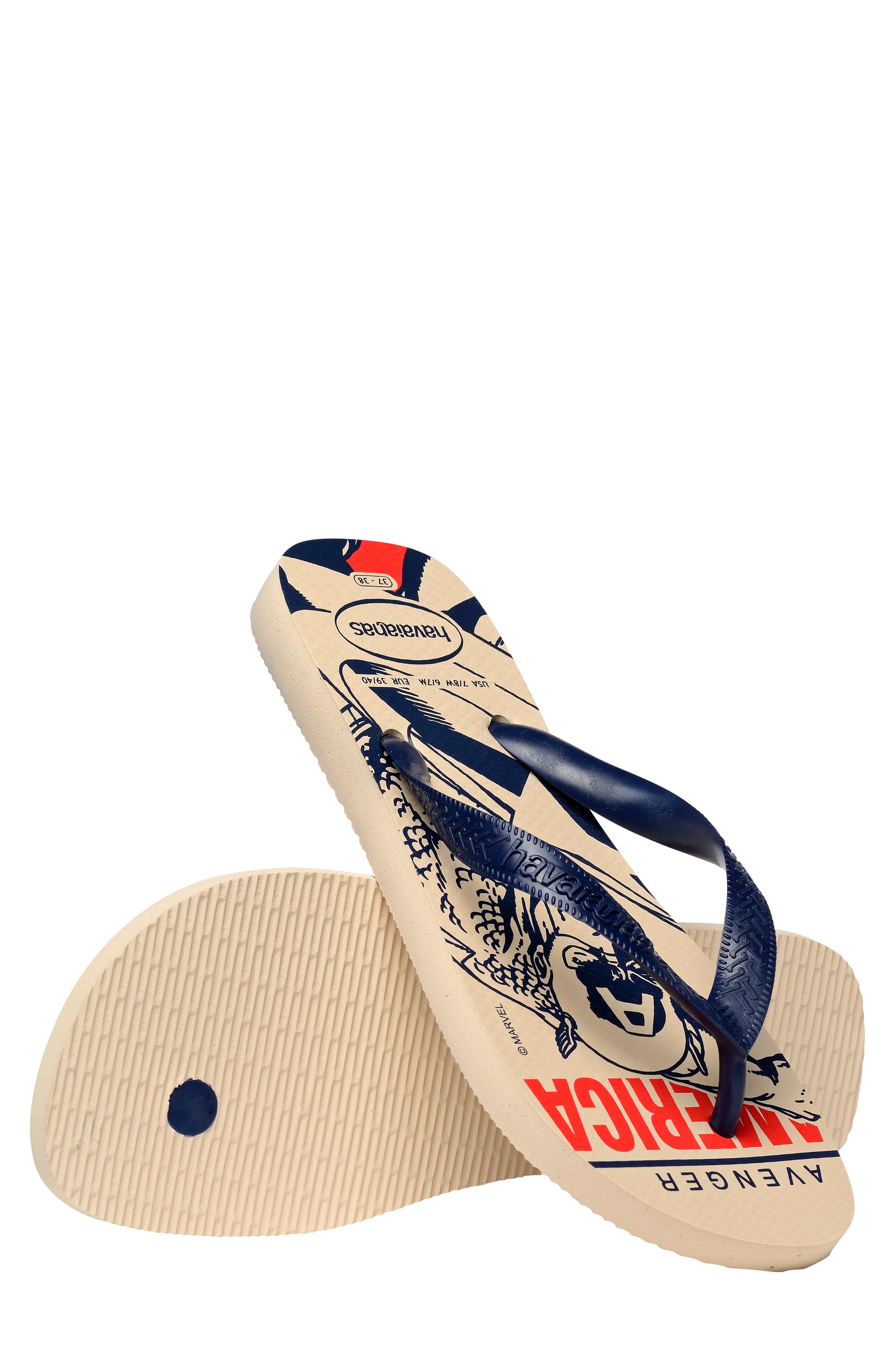 Havaianas x Marvel Top Logomania Flip Flop, Alternate, color, 