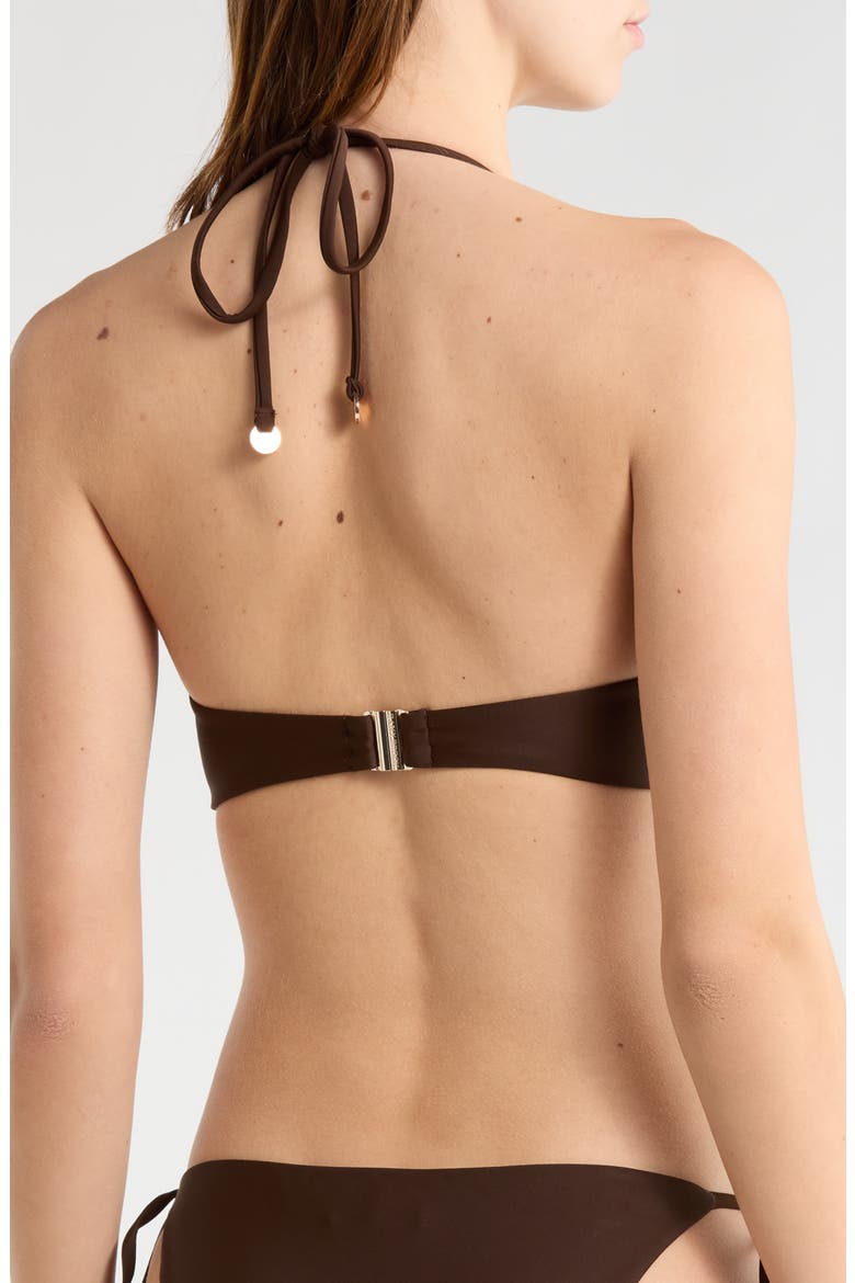 Gari Halter Bikini Top, Alternate, color, BEACH BROWN