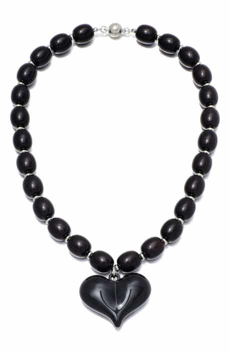 Puffy Heart Beaded Necklace