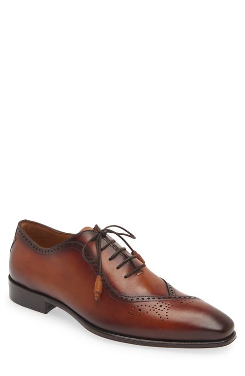 Mezlan Gasset Wingtip Oxford in Cognac Rust 