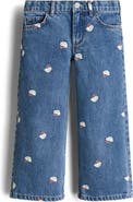 H&M Printed Wide Leg Jeans