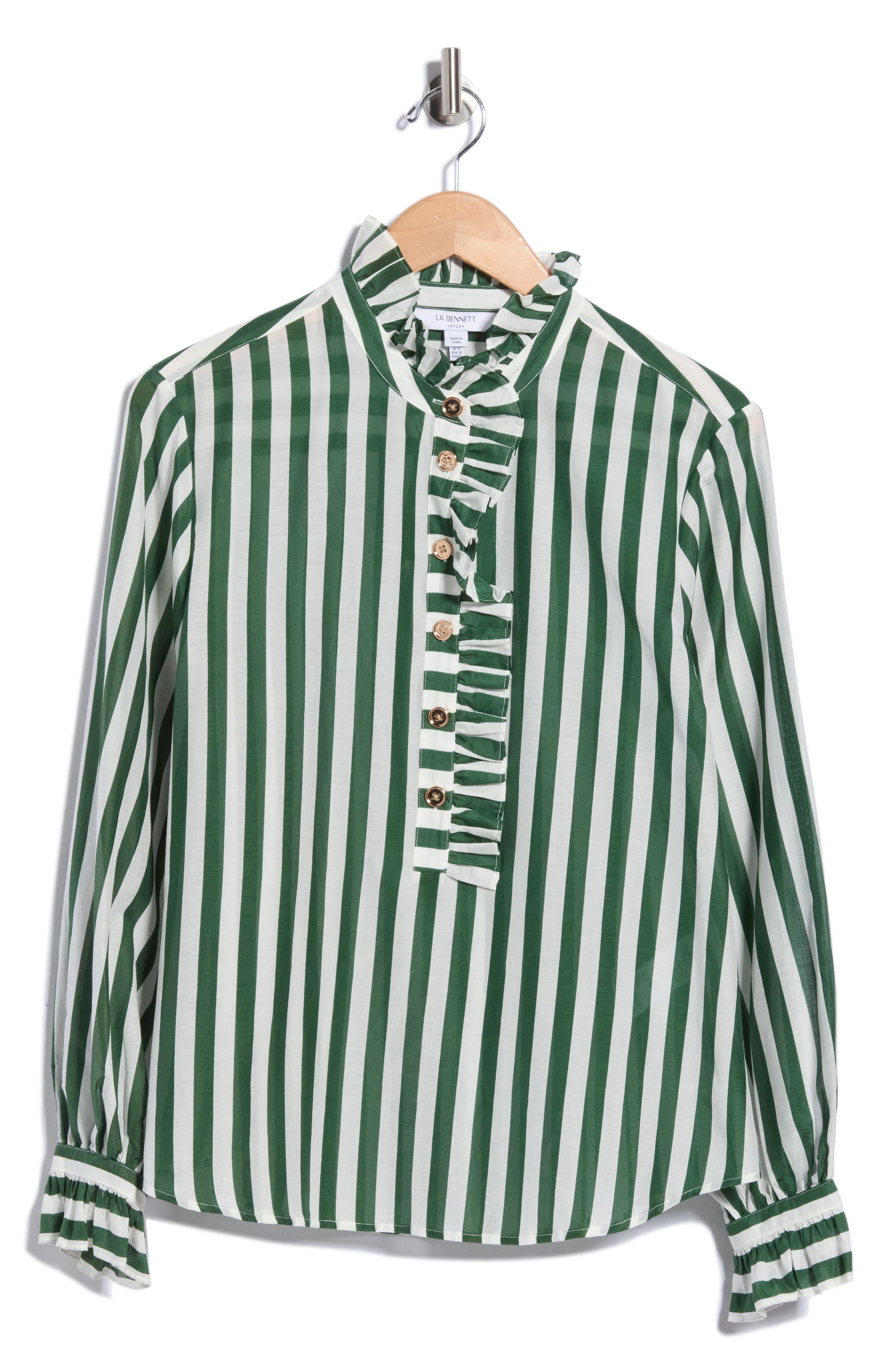 Camille Frill Cotton-Silk Blend Top