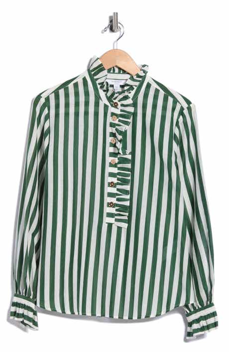 Camille Frill Cotton-Silk Blend Top