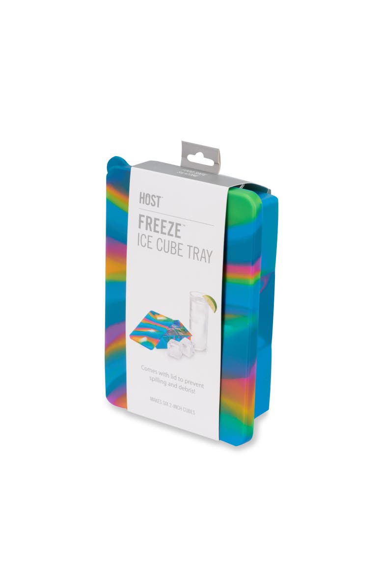 HOST 2" Ice Cube Tray with Lid, Alternate, color, Colored Marble