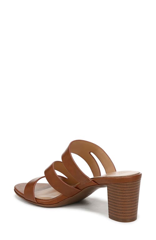 Naturalizer Beaming Block Heel Sandal In English Tea Faux Leather