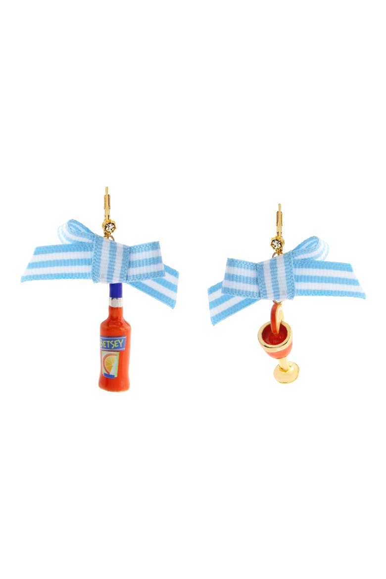 Mismatched Cocktail Earrings, Main, color, ORANGE