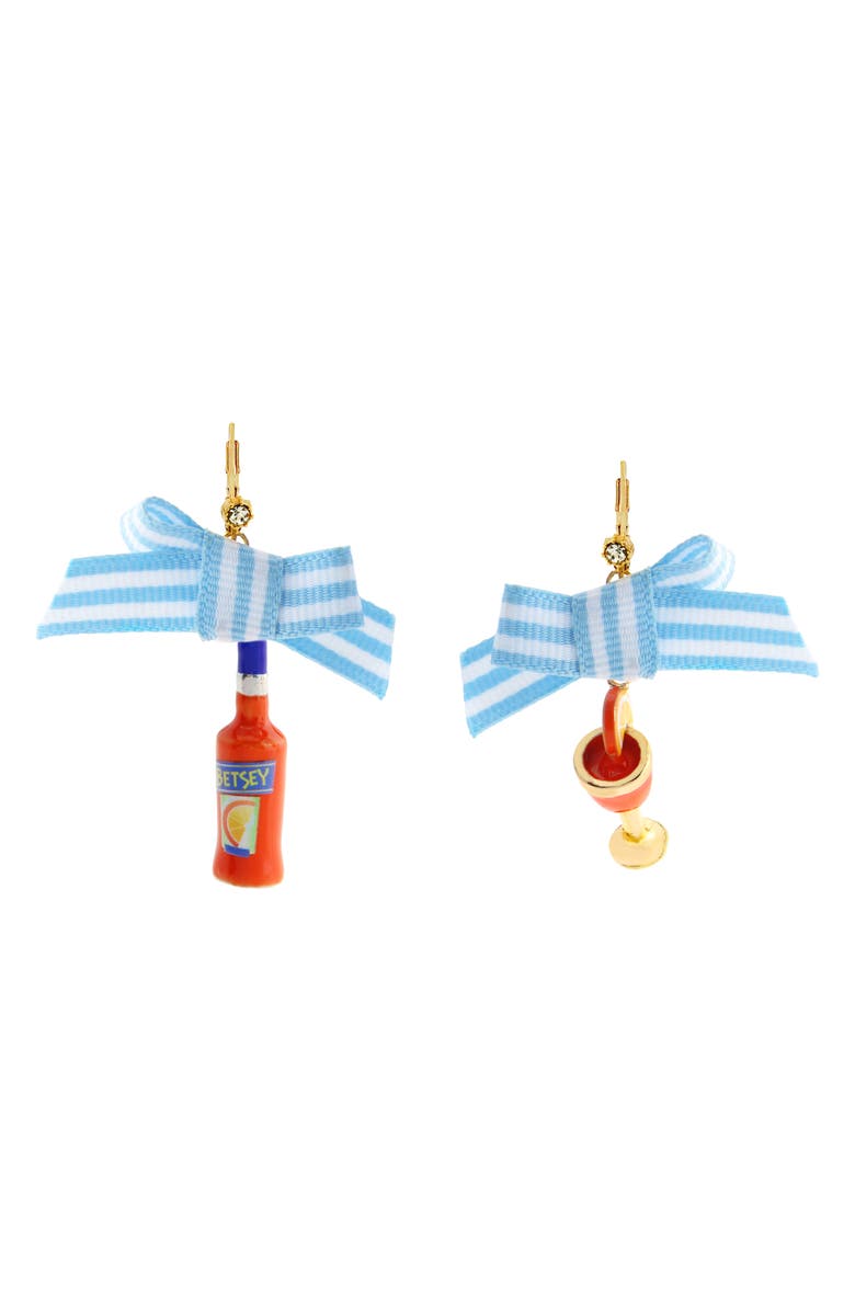 Betsey Johnson Mismatched Cocktail Earrings, Main, color,