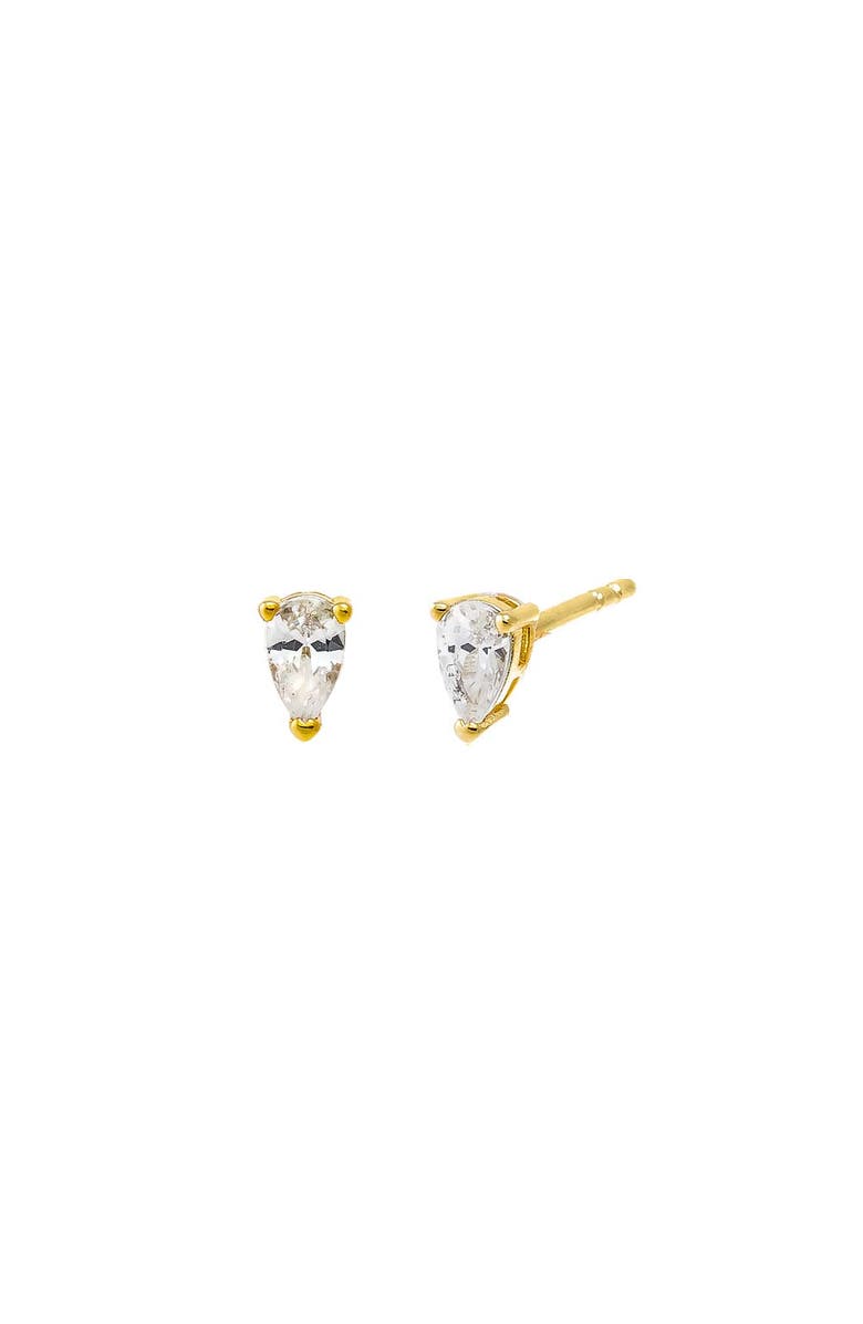 BY ADINA EDEN Mini CZ Teardrop Stud Earring, Main, color, 