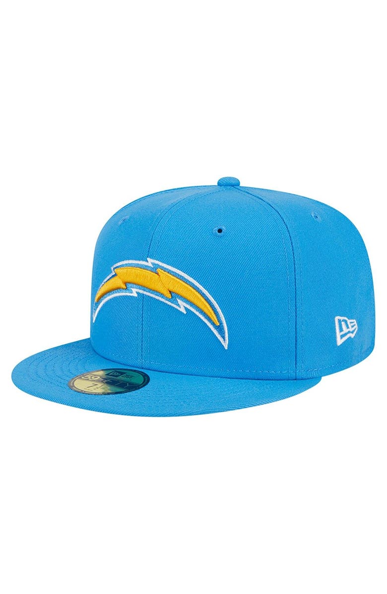 New Era Men's New Era Powder Blue Los Angeles Chargers  Main 59FIFTY Fitted Hat, Main, color, 