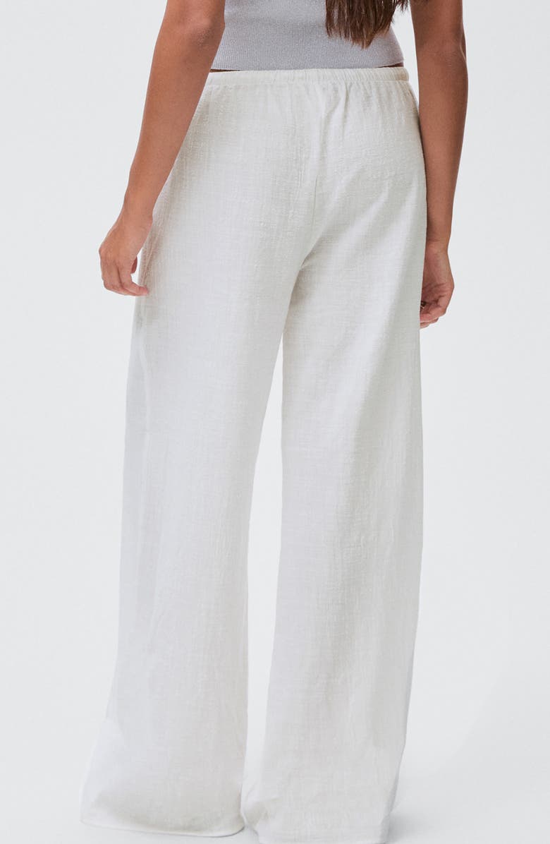 MANGO TEEN Organic Cotton Pants, Alternate, color, Off White