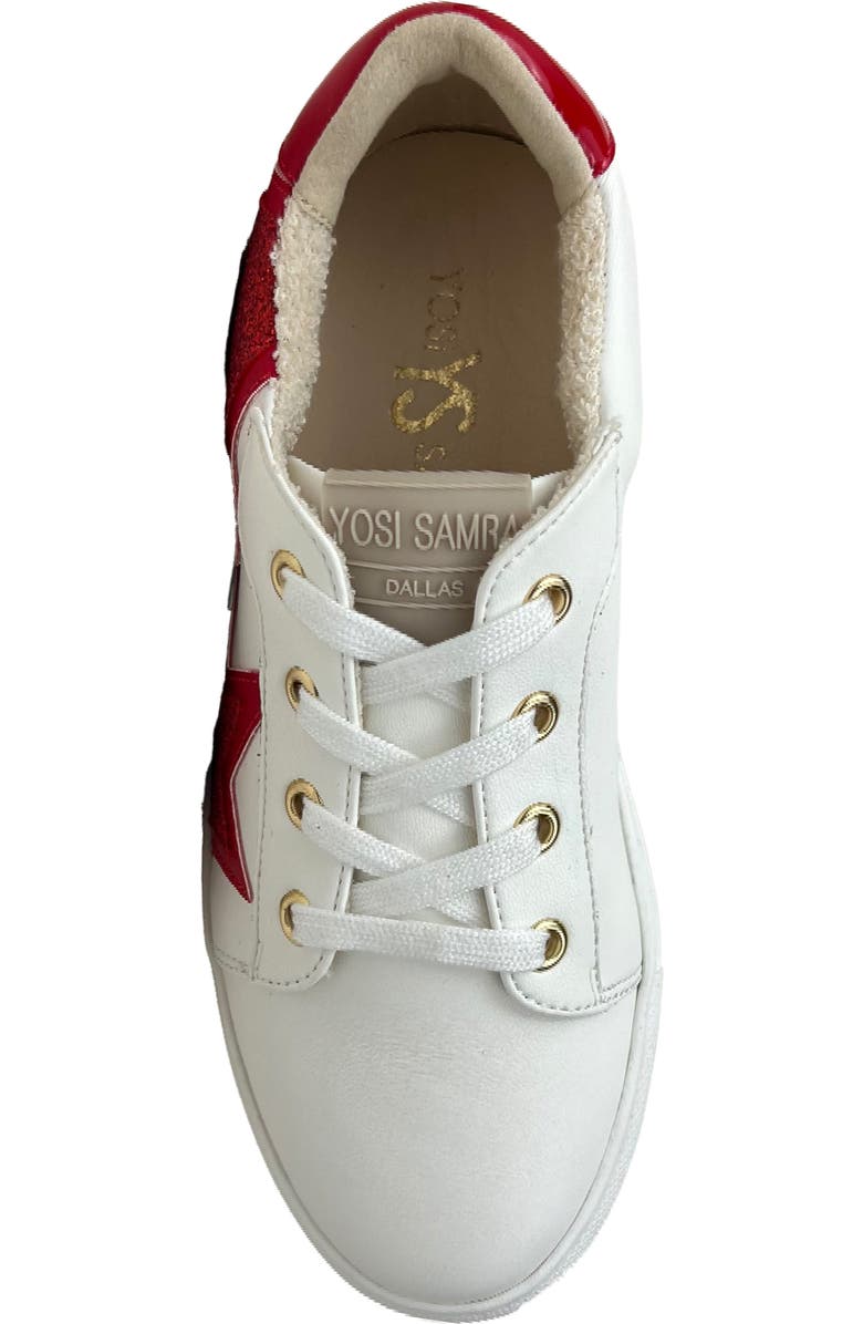 Yosi Samra Kids' Miss Harper Sneaker, Alternate, color, Red Glitter