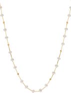 EFFY 14K Yellow Gold Freshwater Pearl & Gold Bead 18'' Necklace