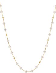 EFFY 14K Yellow Gold Freshwater Pearl & Gold Bead 18'' Necklace