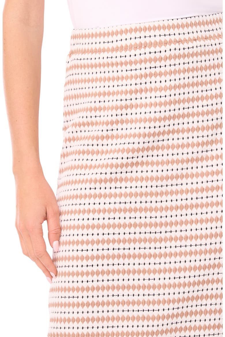 Crochet Trim Knit Midi Skirt, Alternate, color, TOFFEE