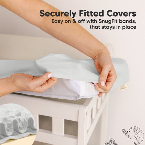 Keababies 2-pack Isla Changing Pad Covers In French Gray