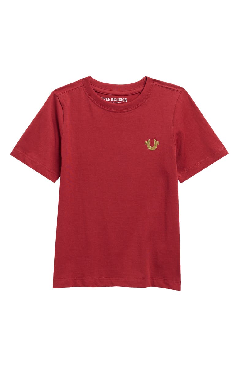 True Religion Logo Cotton T-Shirt, Main, color, Red